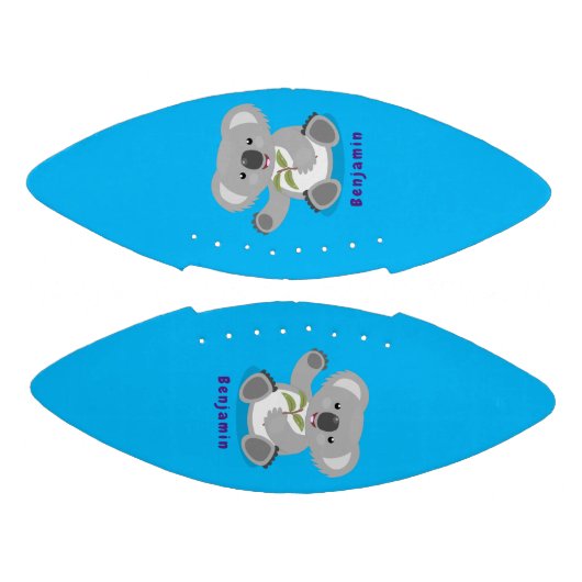 Cute happy koala waving cartoon illustratie american football (Panelen)