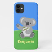 Cute happy koala waving cartoon illustratie Case-Mate iPhone case (Achterkant)