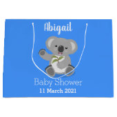 Cute happy koala waving cartoon illustratie groot cadeauzakje (Voorkant)