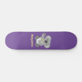 Cute happy koala waving cartoon illustratie persoonlijk skateboard (Horizontaal)