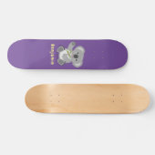 Cute happy koala waving cartoon illustratie persoonlijk skateboard (Horizontaal)