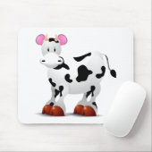 Cute Happy-koeiencartoon Muismat (Met muis)