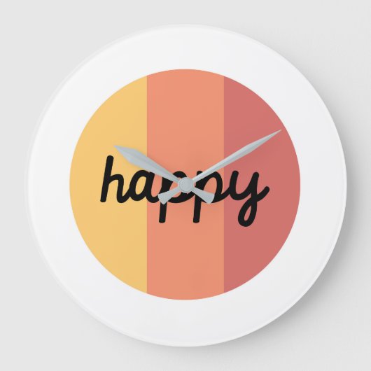 Cute Happy Large Clock Grote Klok (Voorkant)
