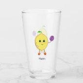 Cute happy lemon cartoon glas (Achterkant)