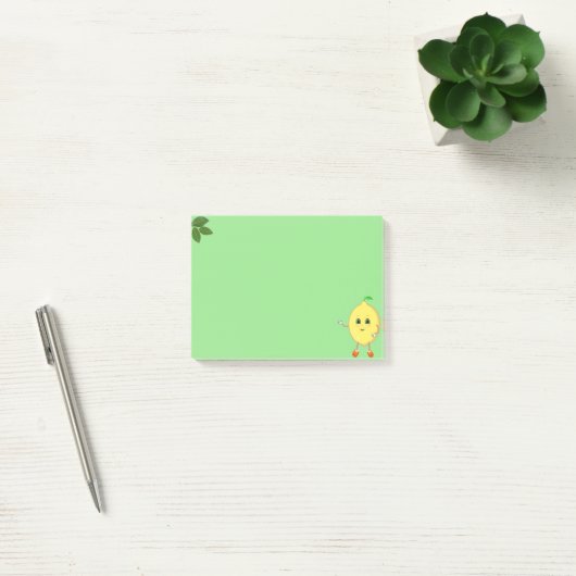 Cute happy lemon green post-it® notes (Kantoor)