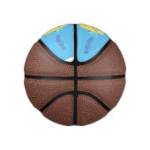 Cute happy lemon limoen illustratie basketbal (Rechts)
