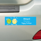 Cute happy lemon limoen illustratie bumpersticker (Op auto)