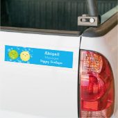 Cute happy lemon limoen illustratie bumpersticker (Op Truck)