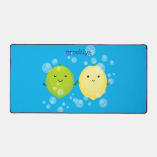 Cute happy lemon limoen illustratie bureaumat