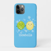 Cute happy lemon limoen illustratie Case-Mate iPhone case (Achterkant)