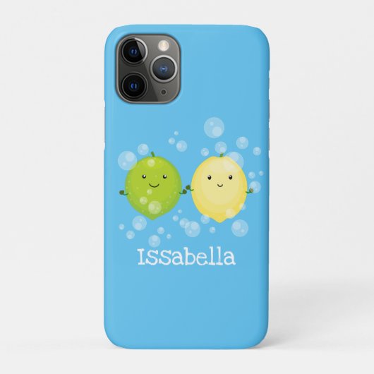 Cute happy lemon limoen illustratie Case-Mate iPhone case (Achterkant)