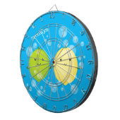 Cute happy lemon limoen illustratie dartbord (Voorkant Rechts)