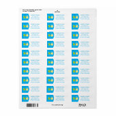 Cute happy lemon limoen illustratie etiket (Full Sheet)