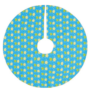 Cute happy lemon limoen illustratie kerstboom rok