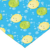Cute happy lemon limoen illustratie korte tafelloper (Hoek)