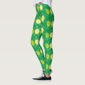 Cute happy lemon limoen illustratie leggings (Links)