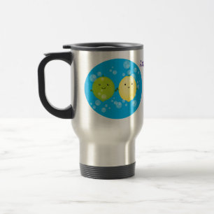 Cute happy lemon limoen illustratie reisbeker