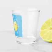 Cute happy lemon limoen illustratie shot glas (Rechts)