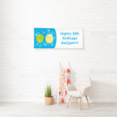 Cute happy lemon limoen illustratie spandoek (Insitu)