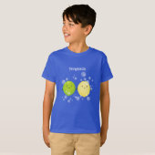 Cute happy lemon limoen illustratie t-shirt (Voorkant volledig)