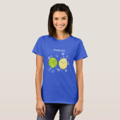 Cute happy lemon limoen illustratie t-shirt (Voorkant volledig)