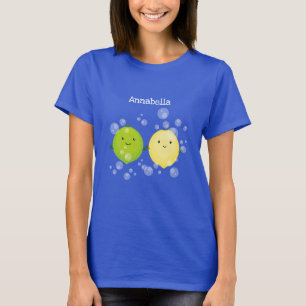 Cute happy lemon limoen illustratie t-shirt