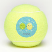 Cute happy lemon limoen illustratie tennisballen (Voorkant)