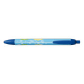 Cute happy lemon limoen illustratie zwarte inkt pen (Achterkant)