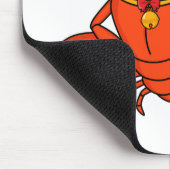 Cute happy lobster met kerstpet cartoon muismat (Hoek)