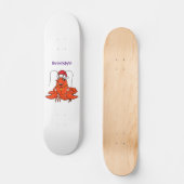 Cute happy lobster met kerstpet cartoon persoonlijk skateboard (Voorkant)