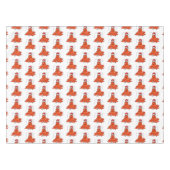 Cute happy lobster met kerstpet cartoon tafelkleed (Voorkant (Horizontaal))