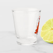 Cute happy lobster wearing Christmas hat cartoon Shot Glas (Links)