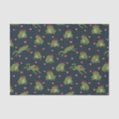 Cute Happy Love Frogs Tissue Paper Tissuepapier (Voorkant)