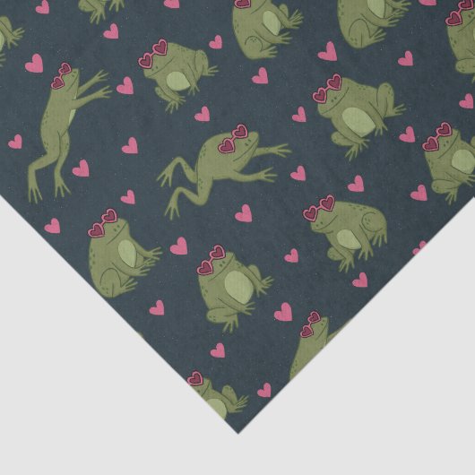 Cute Happy Love Frogs Tissue Paper Tissuepapier (Detail)