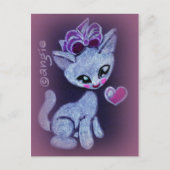 Cute Happy Love Kat Briefkaart (Voorkant)