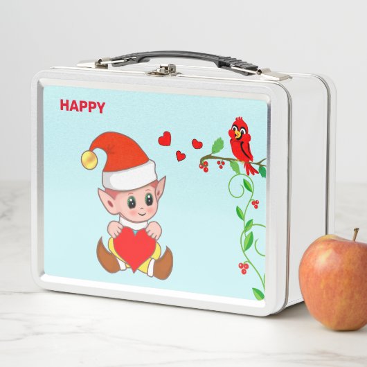 Cute Happy Magic Elf en Little Bird (In situ)