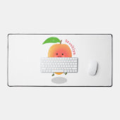 Cute happy mango cartoon illustratie bureaumat (Keyboard & Muis)