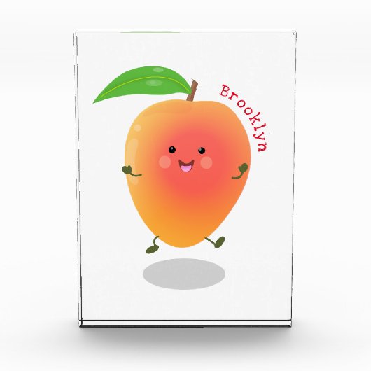Cute happy mango cartoon illustratie fotoblokken (Voorkant)