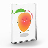 Cute happy mango cartoon illustratie fotoblokken (Links)