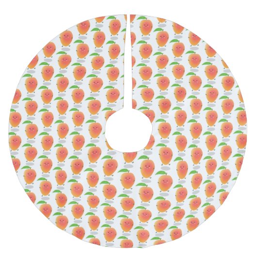 Cute happy mango cartoon illustratie kerstboom rok (Voorkant)