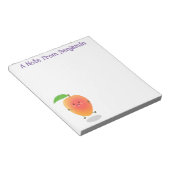 Cute happy mango cartoon illustratie notitieblok (Schuin)