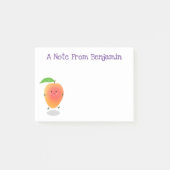 Cute happy mango cartoon illustratie post-it® notes (Voorkant)