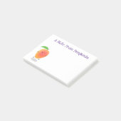 Cute happy mango cartoon illustratie post-it® notes (Schuin)