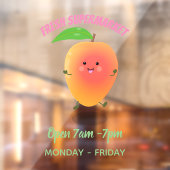 Cute happy mango cartoon illustratie raamsticker (Vel 2)