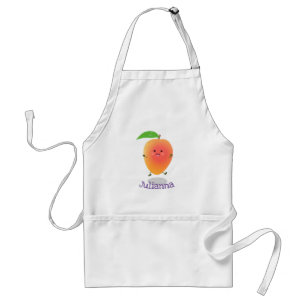 Cute happy mango cartoon illustratie standaard schort
