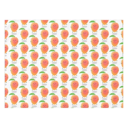 Cute happy mango cartoon illustratie tafelkleed (Voorkant (Horizontaal))