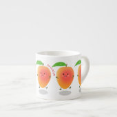 Cute happy mango cartoon illustration espresso kop (Voorkant rechts)