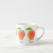 Cute happy mango cartoon illustration espresso kop (Rechts)