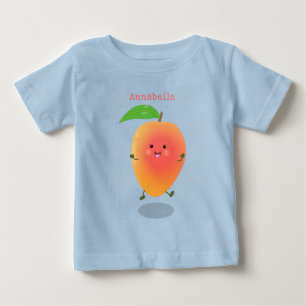 Cute happy mango yellow cartoon illustratie