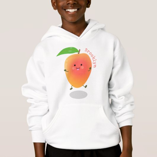 Cute happy mango yellow cartoon illustratie (Voorkant)